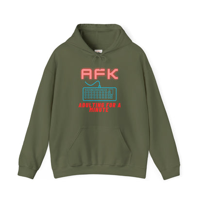 AFK Adulting for a Minute Hoodie - Unisex Comfortable Sweatshirt for Gamers